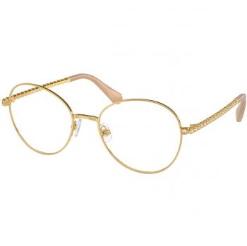 Occhiali da Vista Swarovski SK1013 4004 Oro Trasparente Rotondi 52mm per Donna