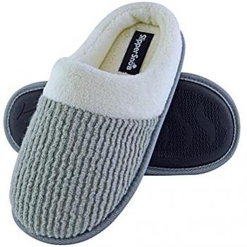 Soft Plush Lined Mule Slip On Slippers