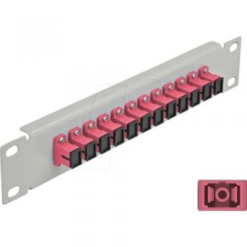DELOCK 66785 Panel SC de Fibra Óptica 12 Puertos 10''