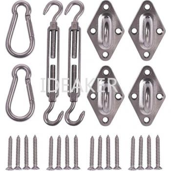Kit de Accesorios para Vela de Sol 8 Pulgadas Acero Inoxidable