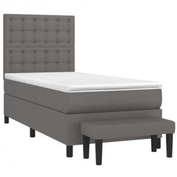 Sofisticated Grey Lova 90x190 Spring Mattress – Artificial Leather