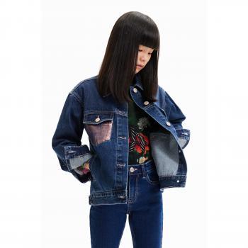 Chaqueta trucker de niña con diseño de corazón Desigual