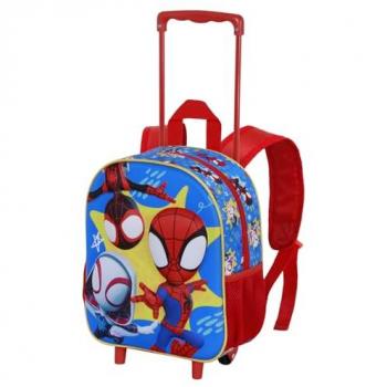 Mochila Mini Marvel Spiderman con Rueditas 3D