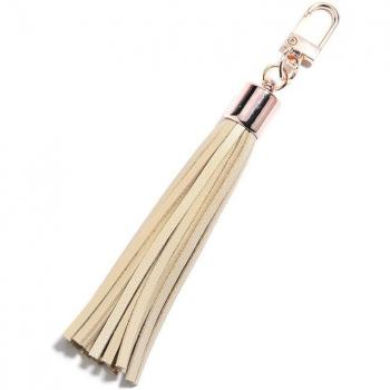Decorative Alloy Buckle Keychain with Tassel