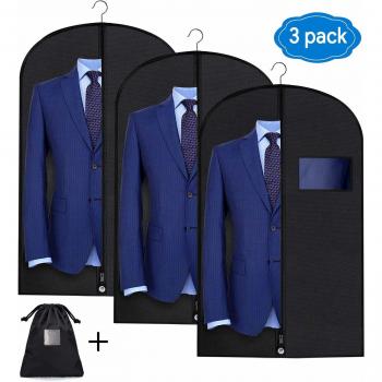 Qhui Mottenschutz‑Kleidersack 100 × 60 cm – hochwertige Hülle für Jacken, Sakkos und Abendkleider