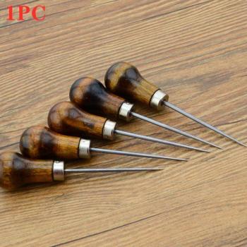 Leather Stitching Awl with Durable Wood Handle
