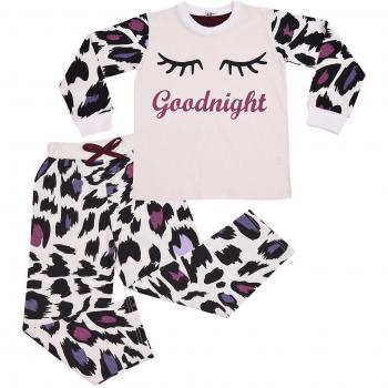 Pyjama unisexe Goodnight Léopard Blanc 11-12 ans