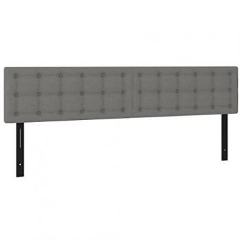 VidaXL Kopfteilset 2 Stk. Dunkelgrau 80x5x78/88 cm Stoff