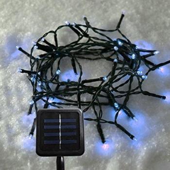 Guirlande décorative solaire 10 m bleu
