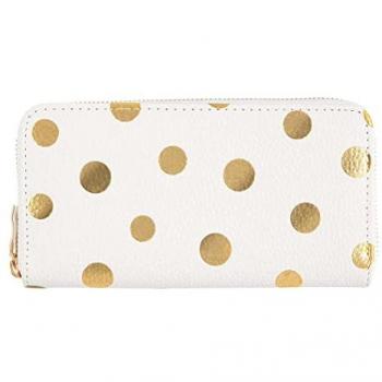Elegancia Lunares: Cartera Grande DRAEGER París 1886 en Blanco