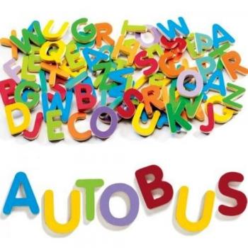 DJECO Letterine Magnetiche in Legno con Stampatello Maiuscolo (DJ03102)