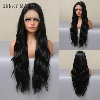 HENRY MARGU Women's Long Wavy Lace Front Wig