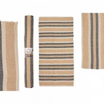 Tapis d’Intérieur Giftdecor 70 x 140 cm – Blanc, Marron et Noir