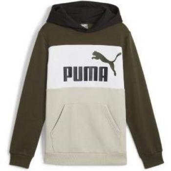 Felpa con Cappuccio Puma Ess Block 5-6 Anni Dark Olive