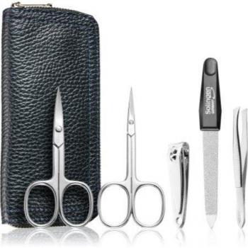 Set di manicure per uomini con astuccio in pelle TU trasparente