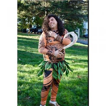 Costume adulte XXL Moana Maui – T‑shirt + pantalons + jupes