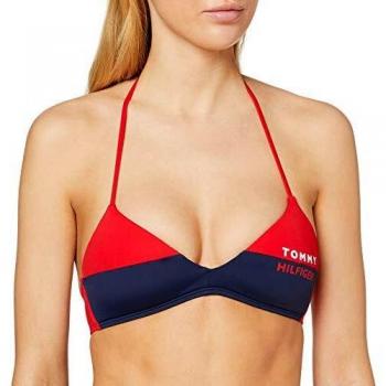 Tommy Hilfiger Bikini Top Triangolo Fisso, Rosso (Red Glare), S Donna