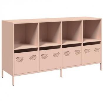 Pink Steel Sideboard 135x39x73.5 cm by vidaXL