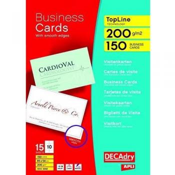 DECAdry TopLine Business Card Straight Corner 85x54mm 10 Per Sheet