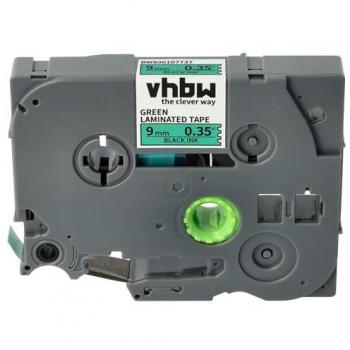 Cartuccia Nastro Verde 9mm VHbw per Brother P-touch 1850