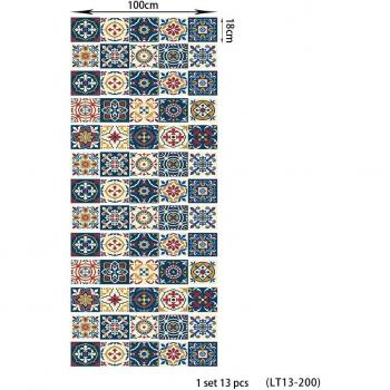 13 Uds. Stickers de Pared para Escalera con Diseño de Azulejos