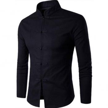Robe sociale en lin noir