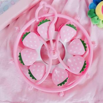 Lovely Cartoon Pig Strawberry Pink Windproof Clothes Hanger