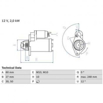 Starter automobile BOSCH 0 986 023 110