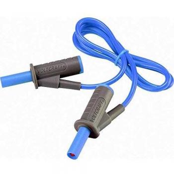 Blue 0.75 m Highly Flexible Test Lead with 4 mm Banana Plugs