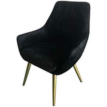 CM 67x64x86 Poltrona Glam Flush Nero Mauro Ferretti Srl