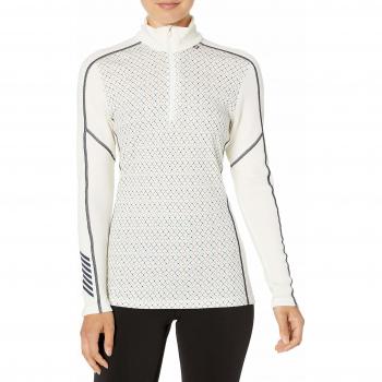 Camiseta Helly Hansen W HH LIFA Merino Graphic 1/2 Z, Color Blanco