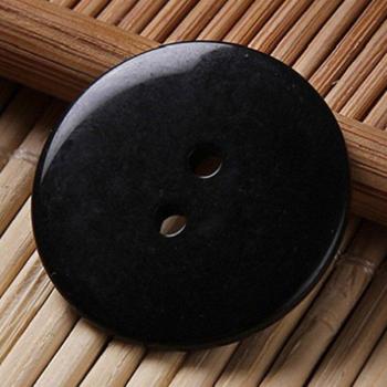 Small Black Sewing Buttons – 9–25 mm, Two Hole, Round Resin with Suit Pad Look