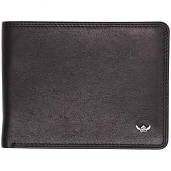 Polo-Scheintasche „Golden Head“ 12 cm Schwarz