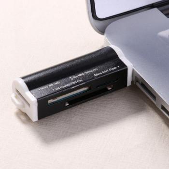Lector de tarjetas de memoria 4 en 1 USB 2.0 para SD/SDHC/Mini SD/MMC/TF/MS para Macbook