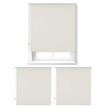Tenda a Rullo Beige 110x160 cm con Sistema di Fissaggio senza Trapano