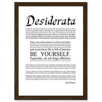 A4 “Desiderata: Go, Placidly, Amid Yourself” Premium Framed Artwork