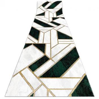 Emerald Geometric Marble Runner