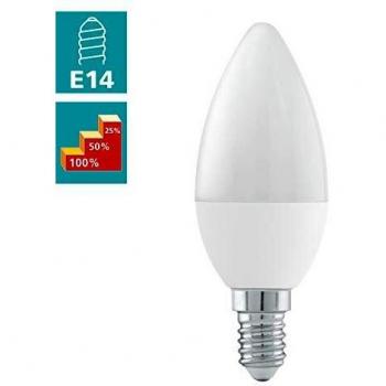 Eglo Ampoule LED E14 C37 Blanc chaud intégré Variateur 3 fois