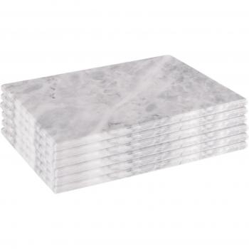 White Rectangle Marble Placemats