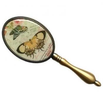 3x4 Inch Vintage Brass Framed Glass Mirror