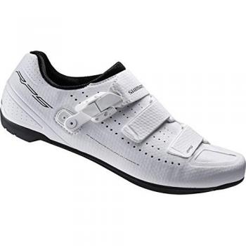 Shimano Unisex Fahrradschuhe SH-RP5W, Größe 44, SPD-SL, Klett-/Ratschenverschluss, Mehrfarbig