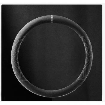 38CM Suede Leather Steering Wheel Cover