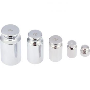 5-Piece Chrome Calibration Weights (1g, 2g, 5g, 10g, 20g) for Digital Scale