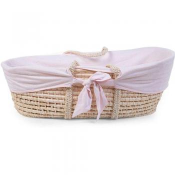 Tessuto coprire cesta Moïse rosa