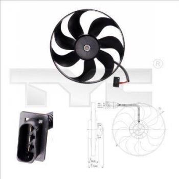 8020009 TYC Fan Radiator