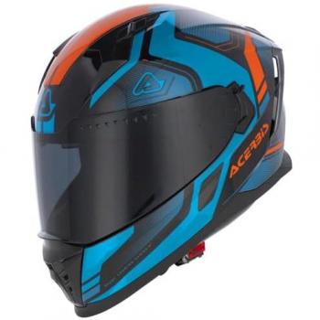Casco Gráfico X‑Way de Acerbis Azul Naranja S