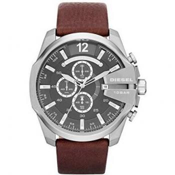Diesel Men's Mega Chief Leather Strap Chronograph Watch