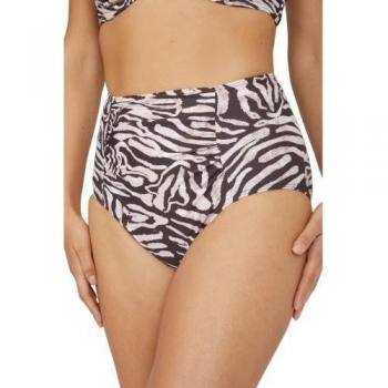 Slip bikini a vita alta donna zebrato