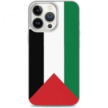 Copriplastico per iPhone – Design Palestinese Drapeau, TPU Trasparente e Vibrante