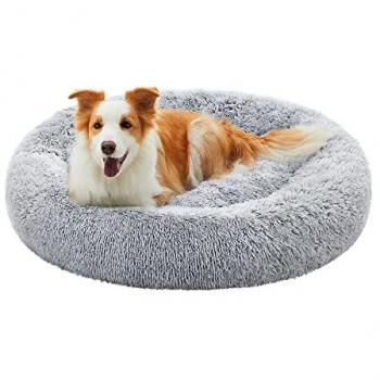 Niche Confort Peluche Grise Clair 100×20 cm (Ø x H)